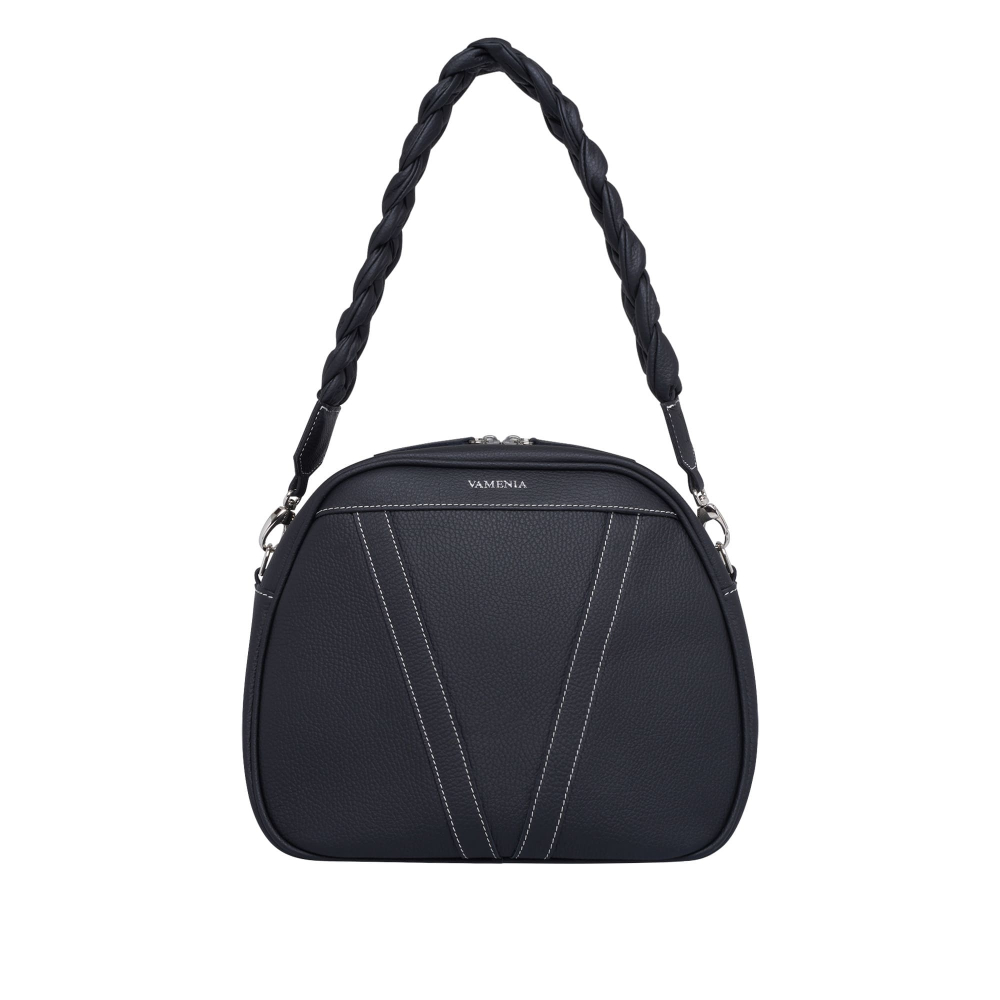 Medium sized Shoulder Bag made of nappa leather black